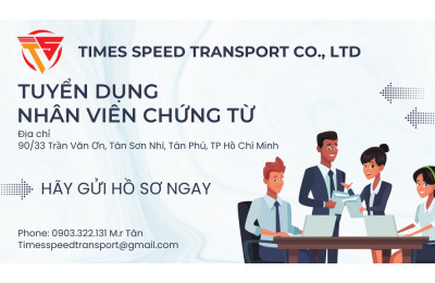 TUYỂN DỤNG NHÂN VIÊN CHỨNG TỪ THÁNG 4/2024